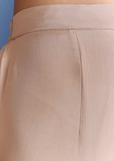 Light Grey Chinon Kurta Set With Moti And Cutdana Work