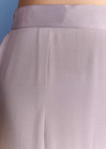 Lavender Chinon Beaded Work Kurta Set And Ombre Dupatta