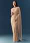 Gold Net Jaal Bead Work Saree with Unstitched Blouse