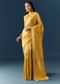 Yellow Jacquard Silk Woven Saree with Unstitched Blouse