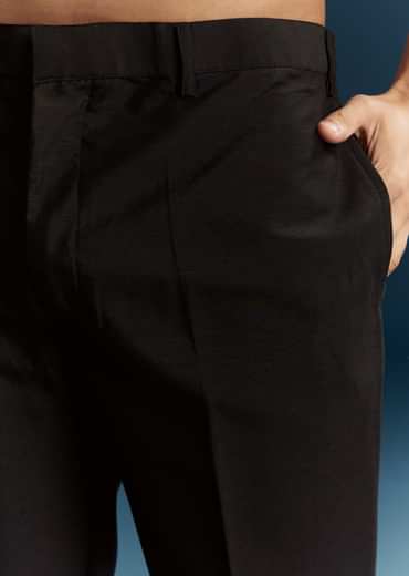 Black Silk Kurta Jacket Set For Men With Heavy Embroidery