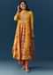Yellow Floral Print Anarkali Set