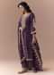 Purple Embellished Silk Bandhani Print Kurta Set