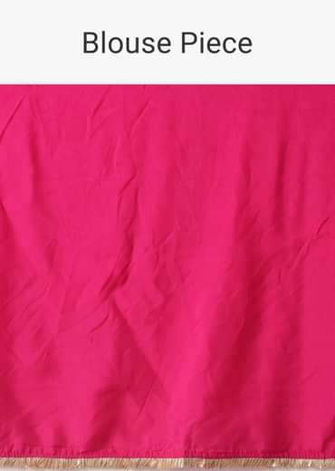 Ski Patrol Red Woven Ombre Saree In Organza