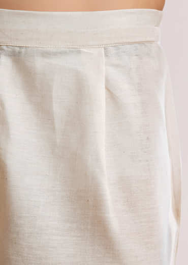 Sky Blue Silk Kurta Set With Bandhani Print