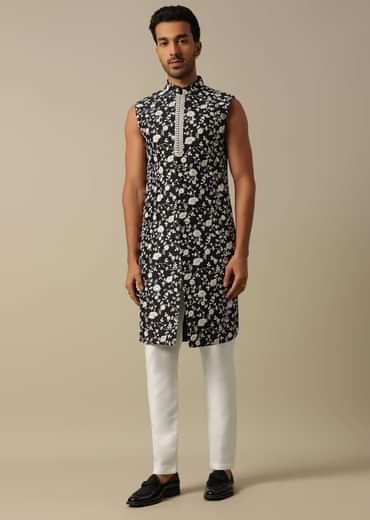 Sophisticated Black Sherwani Set For Men