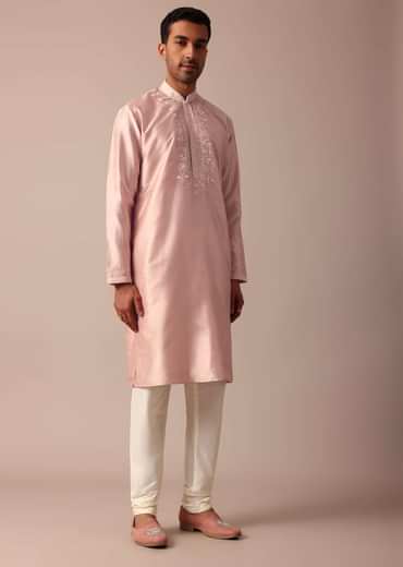Stunning Peach Silk Sherwani For Men