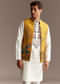 Sunshine Yellow Cutwork Kurta Jacket Set