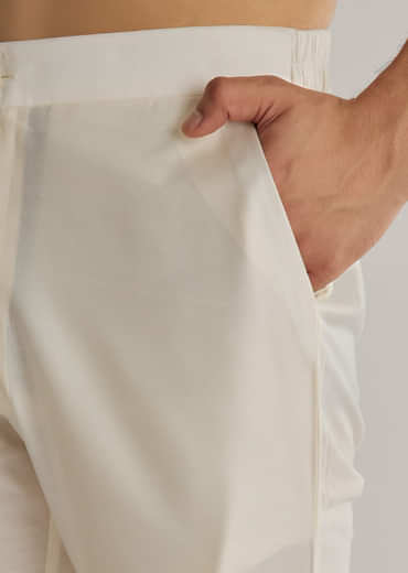 Teal Blue Silk Cutdana Sequins Kurta Jacket Set