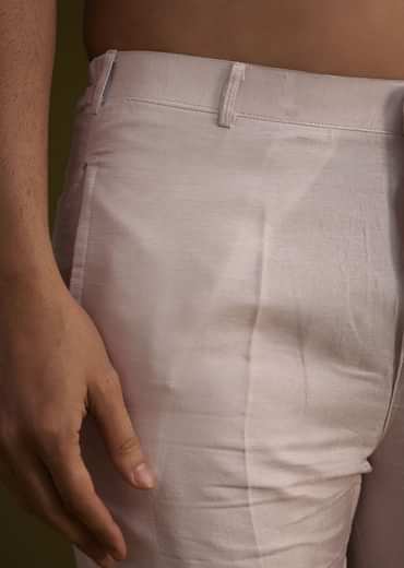 Wisteria Purple Silk Open Style Sherwani Set