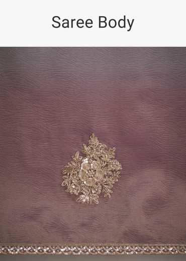 Triple Toned Tissue Sequins Saree