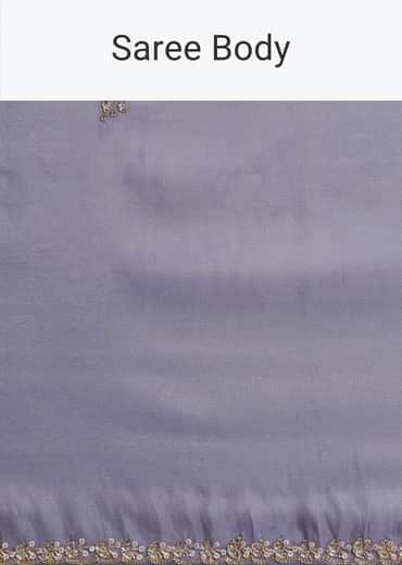 Violet Tissue Silk Saree With Cutdana And Sequin Embroidered Border