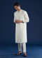 White Jacquard Kurta Set