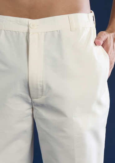 White Jacquard Kurta Set