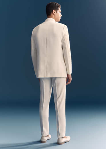 White Jodhpuri Suit For Men With Moti Work