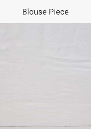 White Cotton Linen Floral Thread Embroidered Saree With Unstitched Blouse Piece