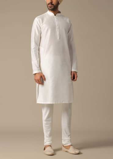White Elegant Sherwani Set For Grooms