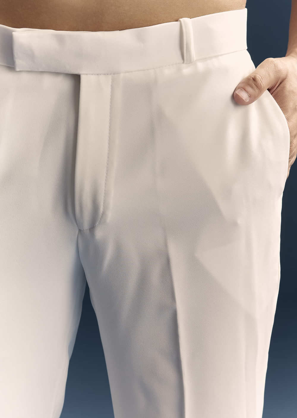 White Jodhpuri Suit For Men With Thread And Moti Embroidery