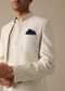 White Mirror Embellished Sherwani Set