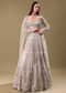 White Oyester Hand Embroidered Lehenga And Blouse Set