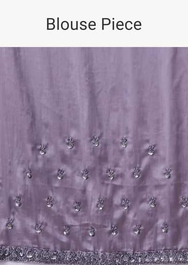 Grey Sequins Saree With An Embellished Border