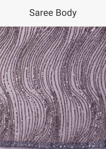 Grey Sequins Saree With An Embellished Border