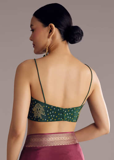 Wine Dola Silk Saree With Woven Border And Pallu