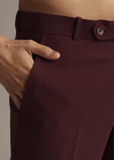 Wine Velvet Indo Western Set For Men With Intricate Hand Embroidery