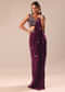 Wine Embroidered Pre Stitched Saree With Blouse