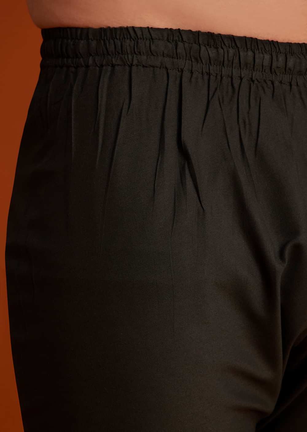 Wine Kurta Pajama Set With Contrast Panel Design