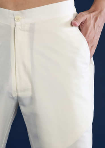 Yellow Banarasi Silk Jacket Kurta Set