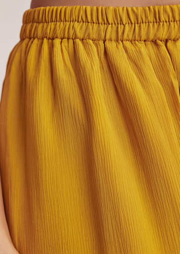 Yellow Chinon Kaftan Kurta Set With Zardosi And Thread Work