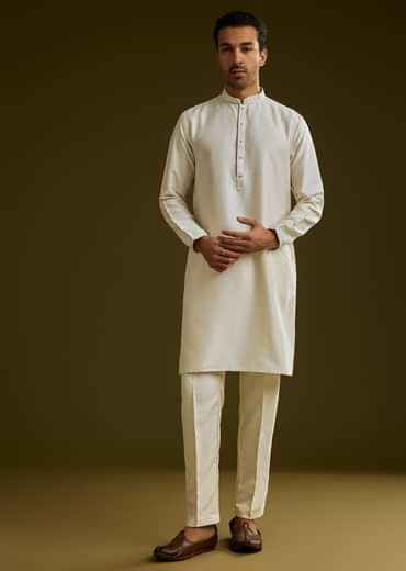 Yellow Cotton Silk Kurta Set With Floral Embroidered Jacket