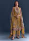 Yellow Crepe Printed Kurta Set With Floral Print