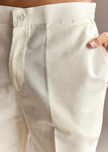 Yellow Cutwork Kurta Set