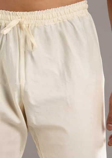 Yellow Kurta Jacket Set For Men With Hand Embroidery