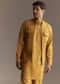 Yellow Kurta Jacket Set With Palazzo Pants