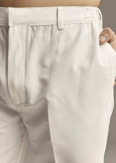 Yellow Silk Designer Kurta For Men With Motif Print