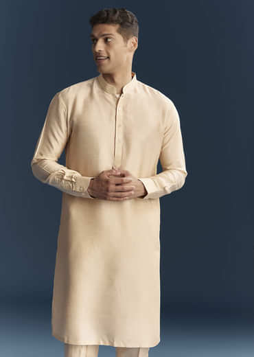Yellow Silk Kurta Jacket Set For Men With Heavy Hand Embroidery