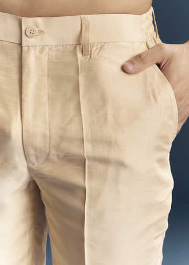 Yellow Silk Kurta Jacket Set For Men With Heavy Hand Embroidery