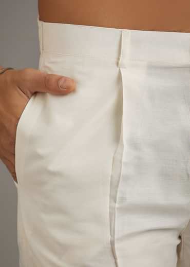 Yellow Silk Kurta Set With Artistic Print