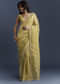 Yellow Tissue Saree With Heavy Hand Embroidery