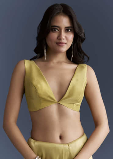 Yellow Tissue Saree With Heavy Hand Embroidery