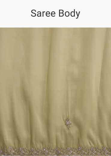 Yellow Tissue Saree With Heavy Hand Embroidery