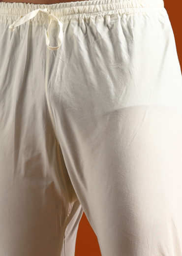 Yellow Viscose Kurta Set For Men With Resham Work