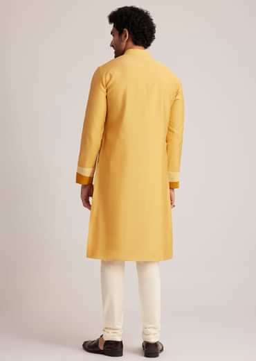 Yellow Abstract Kurta Set