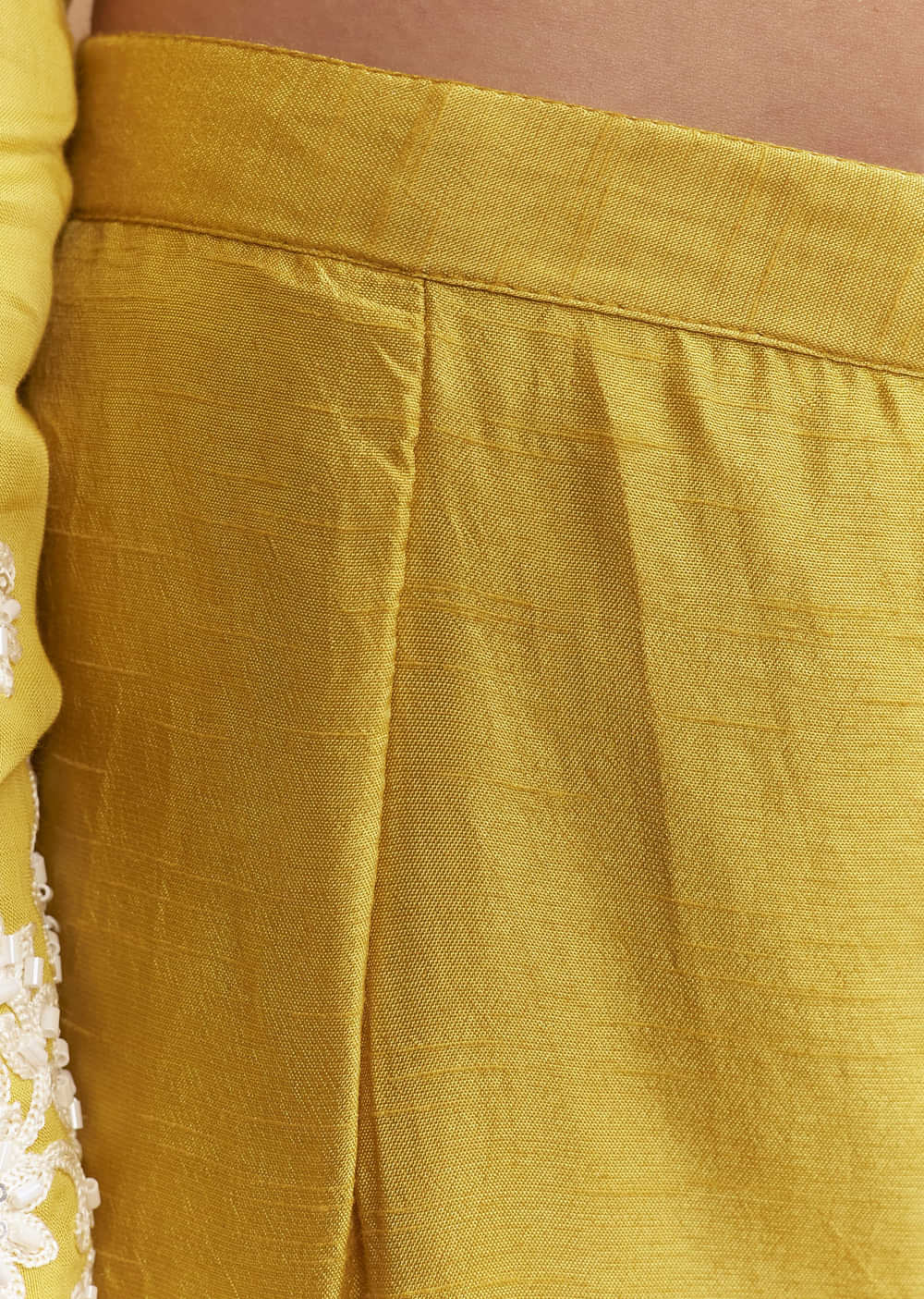 Yellow Cotton Anarkali Suit With Delicate Resham Work