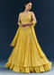 Yellow Crepe Bridesmaid Lehenga With Heavy Embroidery