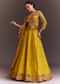 Yellow Embroidered Lehenga Set With Short Kurta And Dupatta