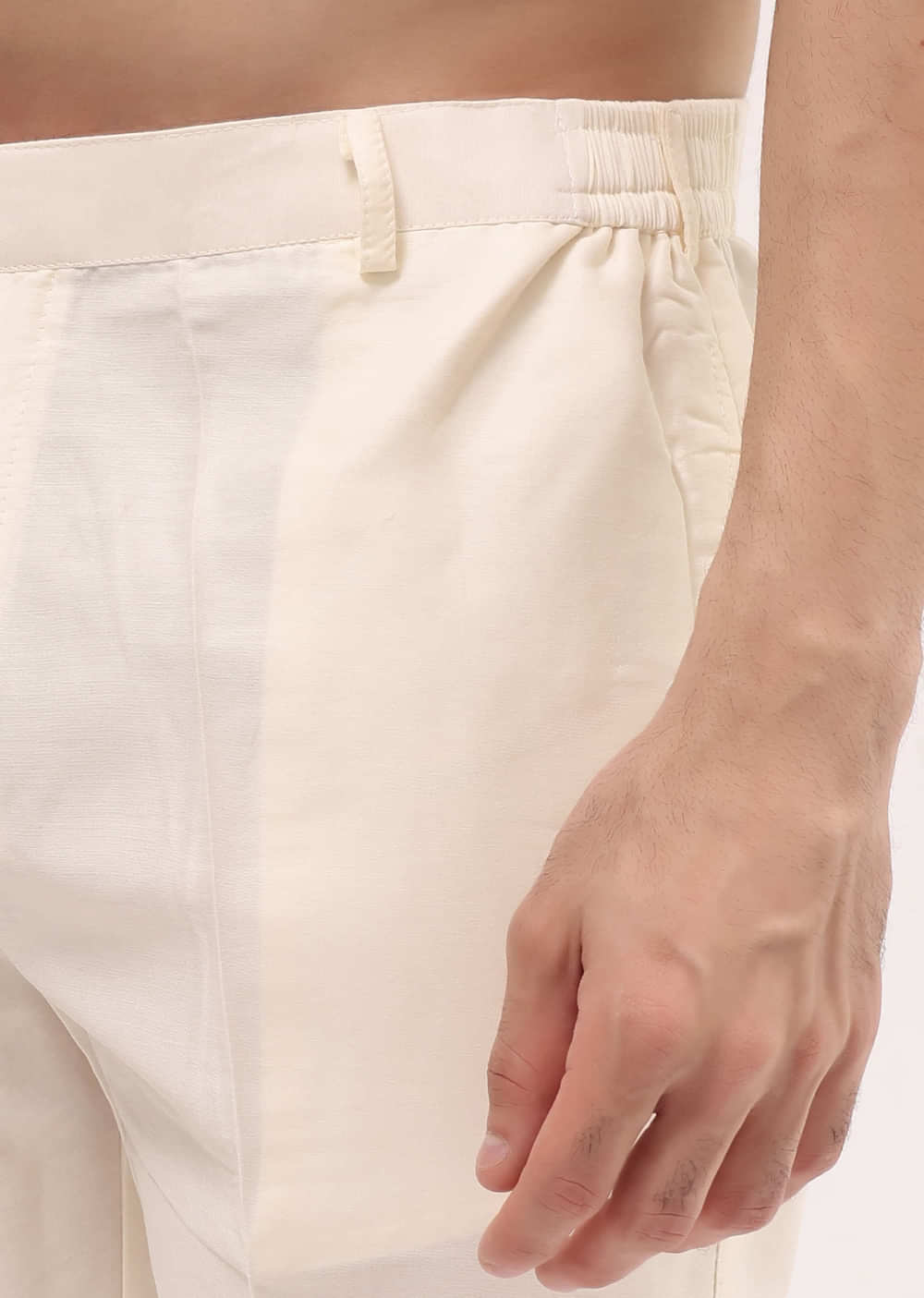 Yellow Embroidered Silk Kurta Set For Men